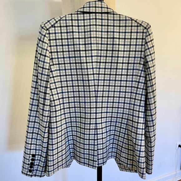 Veronica Beard Blue Plaid Dickey Classic Blazer Schoolboy sz M Lady Jacket - Picture 7 of 9